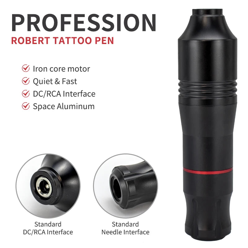 Profession Tattoo Machine Pen Tattoo Kit Power Supply Rotary Pen With Needles Tools For Permanent Makeup Machine  Tattoo Artist