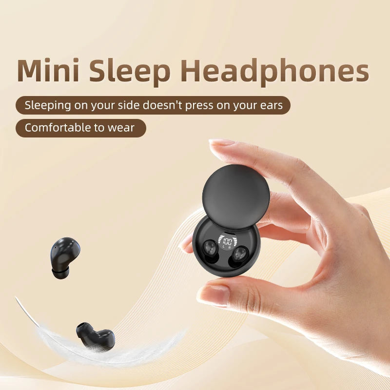 SK26 Bluetooth 5.4 Wireless Earphones Small Earbuds Sleeping Sport Invisible Headphones Bass Sound Quality Headset Sliding Cover