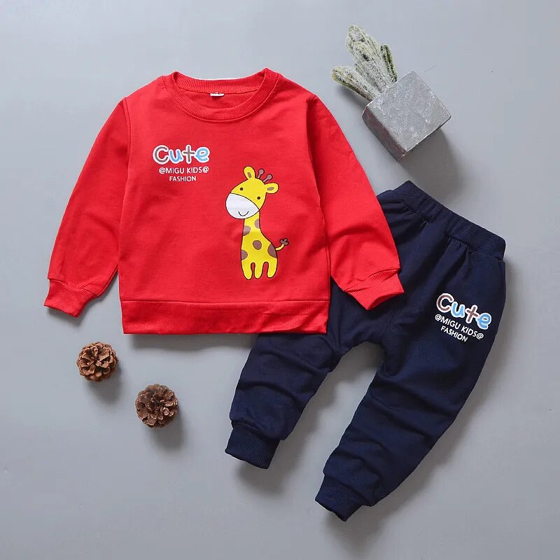 New Spring Autumn Baby Girl Clothes Children Casual T-Shirt Pants 2Pcs/Sets Toddler Costume Kids Boys Outfits Infant Tracksuits