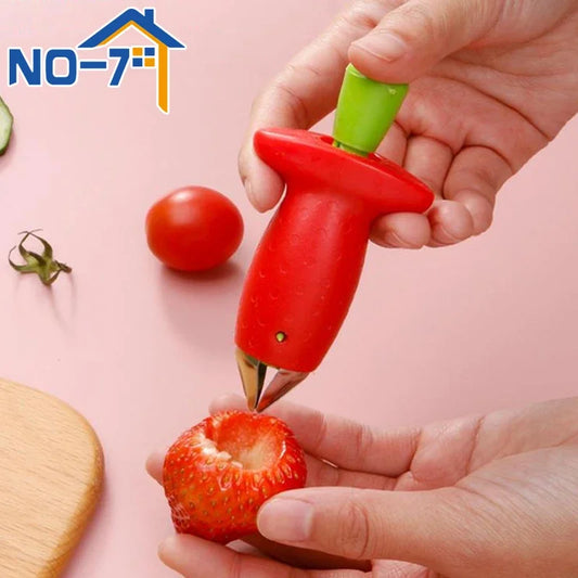 Strawberry Huller Pineapple Cutters Novel Tomato Stalks Remover Fruit Knife Useful Strawberry Leaf Cleaner Kitchen Accessories