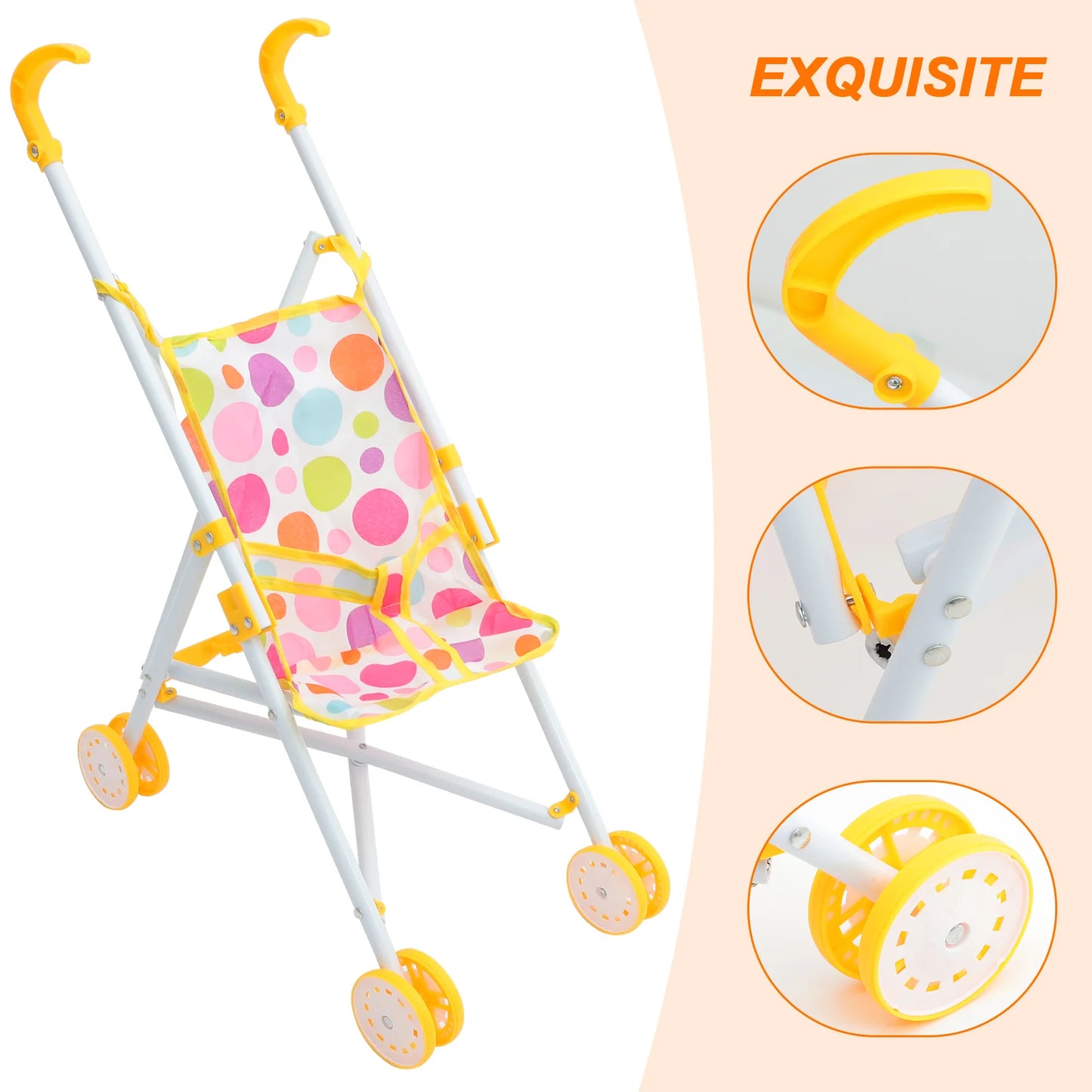 Stroller Decendance Toys Cart Cosplay for Kids Baby Dolls Stuff House Decorations Portable Hand Truck