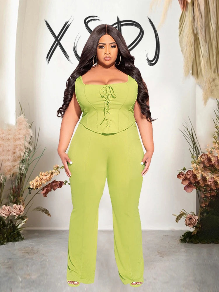 Sexy Outfit Clubwear Two Piece Set Women Summer Off Shoulder Top and Pants Bodycon Plus Size Clothing Dropshipping Wholesale