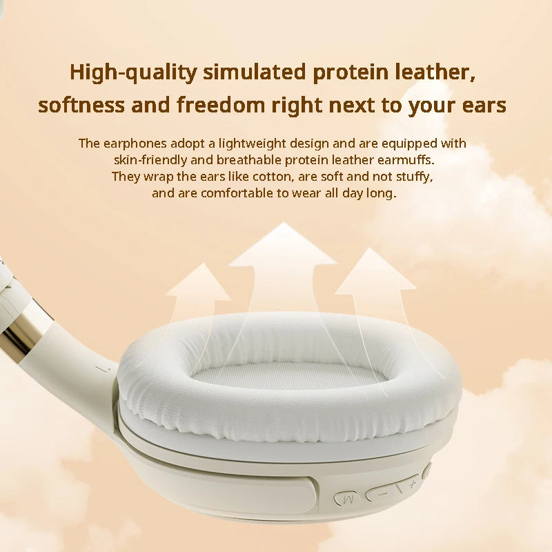 Wireless Bluetooth Headset Headband Music Gaming Noise Cancellation Ultra Long Life Headphones