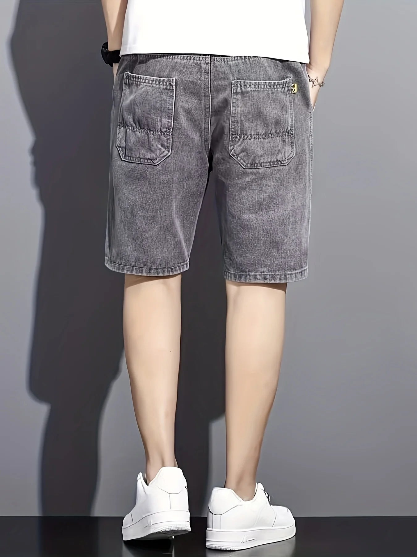 Summer Men's Black Wide Leg Denim Shorts 2024 New Fashion Casual  Short Jeans  Brand Clothes