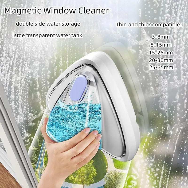 Magnetic Window Cleaner Double Side Automatic Water Discharge Wiper Glass Window Brush Cleaning Household Cleaning Tools 