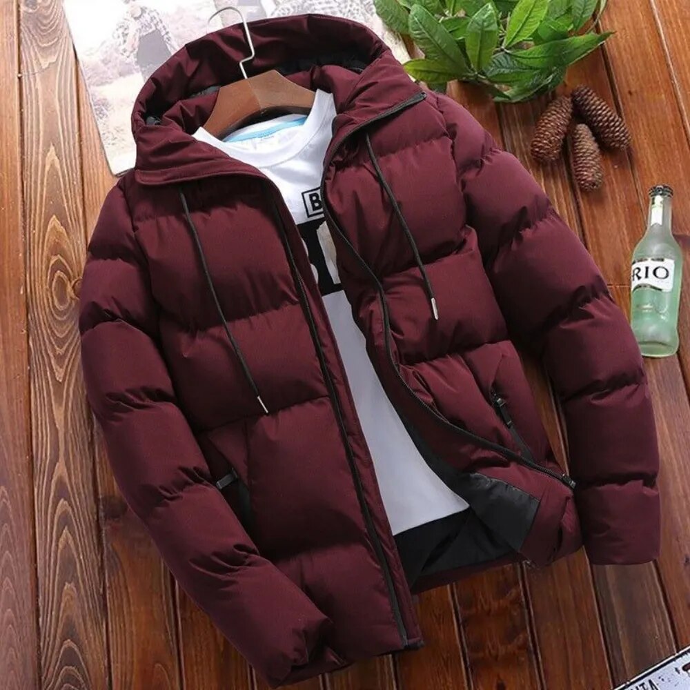 Winter Jacket Men Parkas Thicken Warm Coat Men Stand Collar Jackets Solid Color Parka Coat Women Fashion