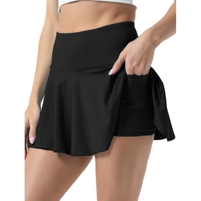 Tennis Skirts Women Sports Golf Pleated Skirt Fitness Shorts High Waist Athletic Quick Dry Running Short Sport Skort