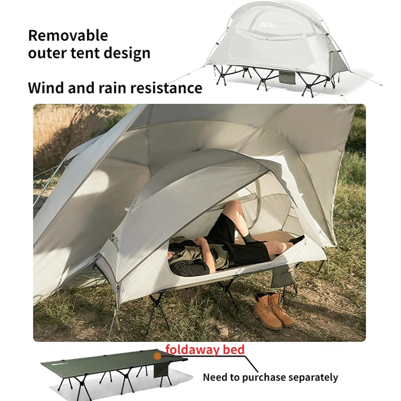 MOBI GARDEN Tent Portable Camping Equipment Accessories Outdoor Camping Ultralight Folding Rain proof Single Marching Bed Tent