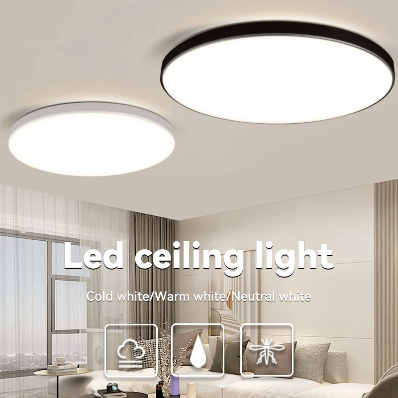 Ultrathin LED Ceiling Light Circular Panel Bathroom Kitchen Home Appliances Lamp Fixtures Modern LED Ceiling Lighting Fixtures