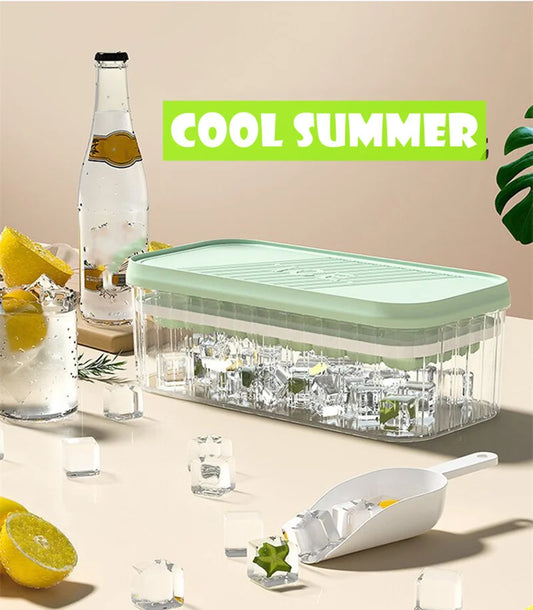 Silicone Ice Mold And Storage box 2 In 1 Ice Tray Making Mould Box Set Maker Bar Kitchen Utensils MoldsTool Ice Cube DIY Makers