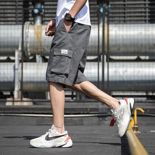 Summer Cargo Men Shorts 2024 Spring Casual Fashion Cotton Joggers Baggy Men Sweatshorts Multi-Pocket Loose Pants Men Clothing