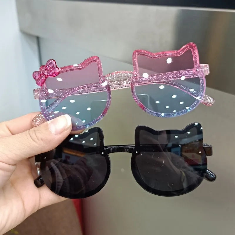 Summer Children Cute Sunglasses Acrylic Bow Outdoor UV Protection Sun Glasses Baby Girls Classic Kids Boy UV400 Eyewear