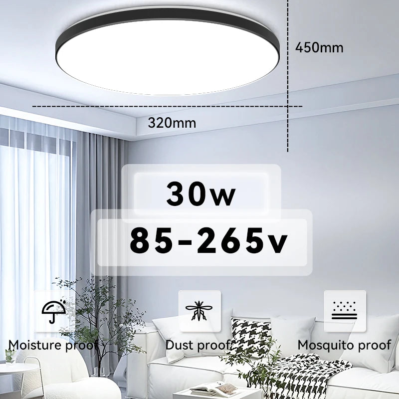 Ultrathin LED Ceiling Light Circular Panel Bathroom Kitchen Home Appliances Lamp Fixtures Modern LED Ceiling Lighting Fixtures