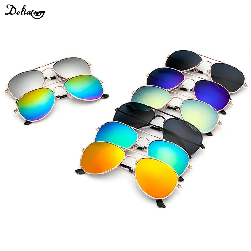 New Kids Sunglasses Fashion Colorful Boys Girls Reflective Sunglasses Kids Baby UV400 Outdoor High Definition Eyewear