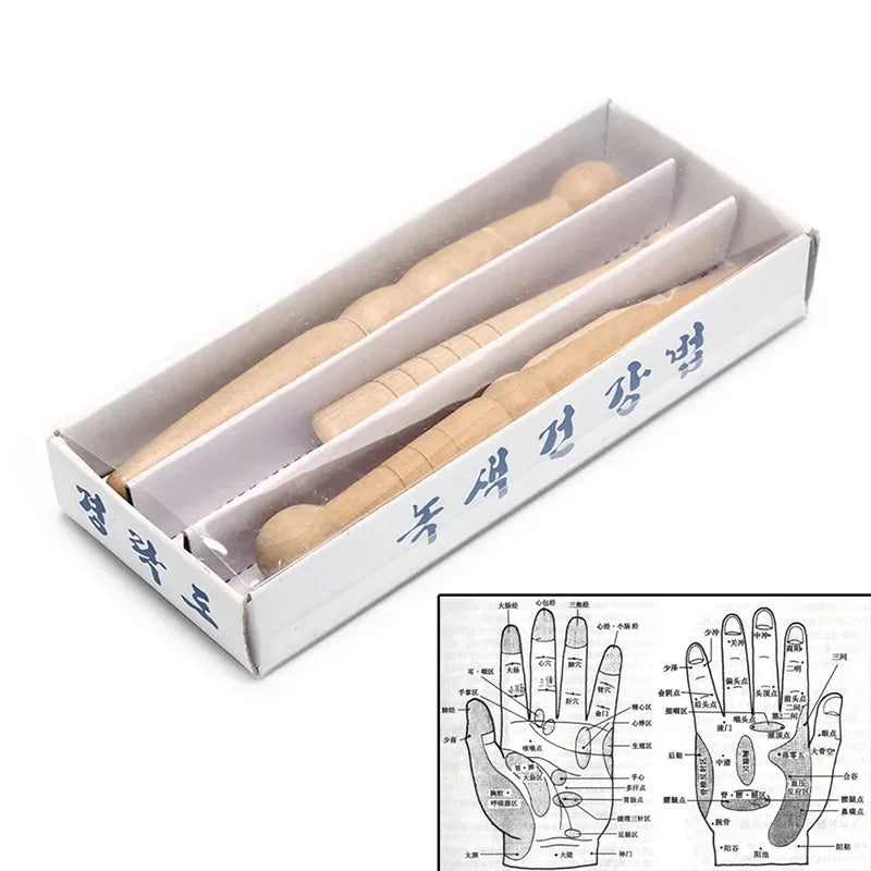 Natural Wooden Foot Body Massage Stick Relieve Muscle Soreness Relaxing Tool Foot Reflexology Massager Hot  Beauty Health