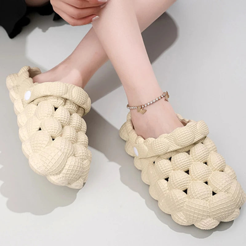 Shevalues Women Clogs Slippers Cute Bubble Ball Sandals Summer Indoor Massage EVA Slides Outdoor Closed Toe Fashion Beach Shoes