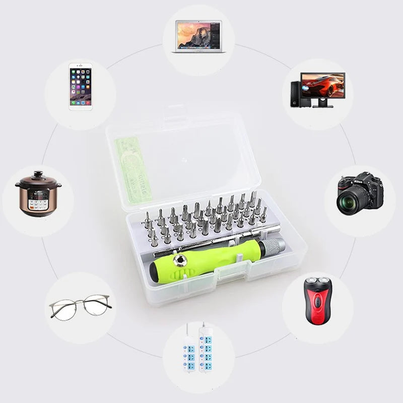 Creative 32 In 1 Screwdriver Set Precision Mini Magnetic Screwdriver Bits Kit Phone Mobile IPad Camera Maintenance Tool Repair