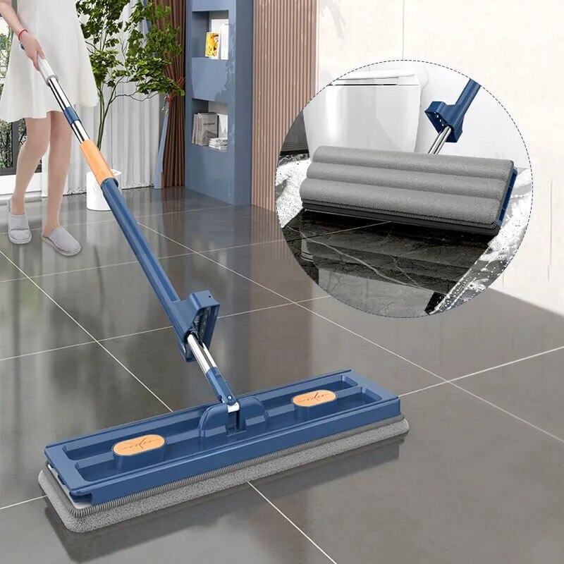 Lazy Mop 42 cm Large Flat Hands Wash Free Household Absorbent Cleaning Tool 