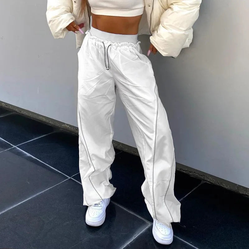 Sweatpants Women Trousers Elastic Waist Streetwear Joggers Baggy Wide Leg Sweatpants Loose Y2k Clothes Female Autumn Cargo Pants