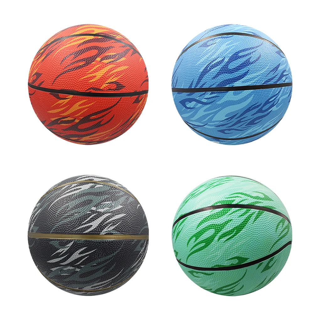 PU Fine Stitching Kids Basketball For Game Expolsion-proof Match Training Basketball PU Made Green- size 5