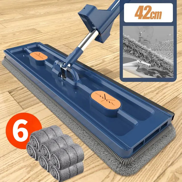 Lazy Mop 42 cm Large Flat Hands Wash Free Household Absorbent Cleaning Tool 