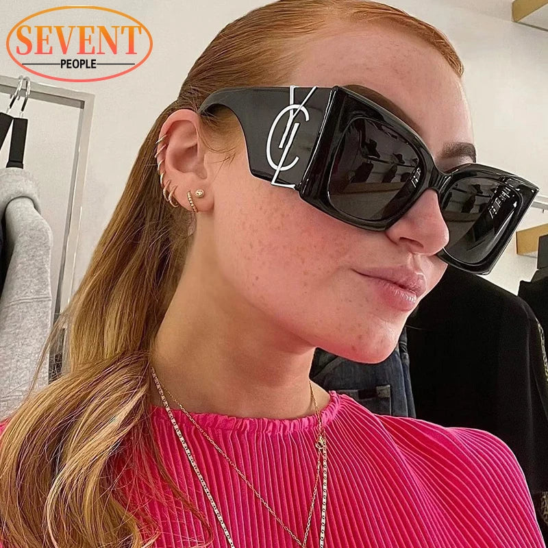 Oversized Cat Eye Sunglasses Women 2023 Luxury Brand Designer Fashion Square Sun Glasses For Female New Trend Big Frame Sunglass