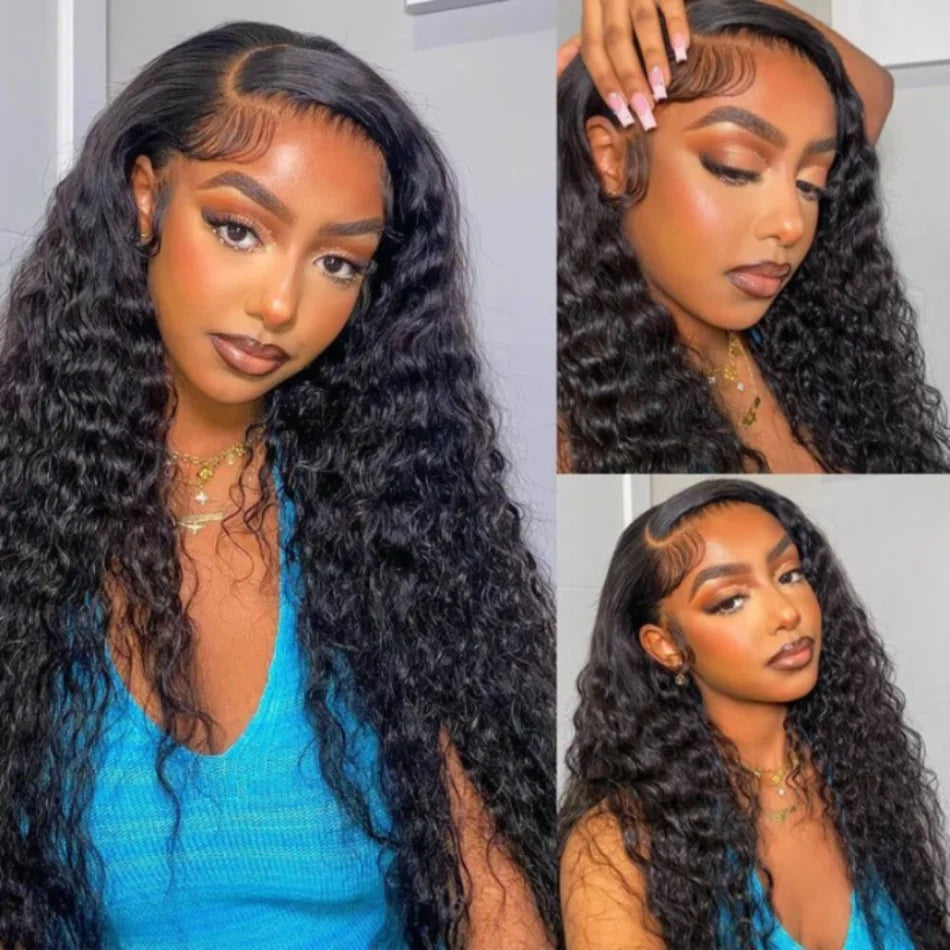 UNice Hair Bye Bye Knots Wig 7x5 Quick Glueless Lace Curly Wig for Black Women Pre Bleached Knots Plucked  Invisible Knots Wigs