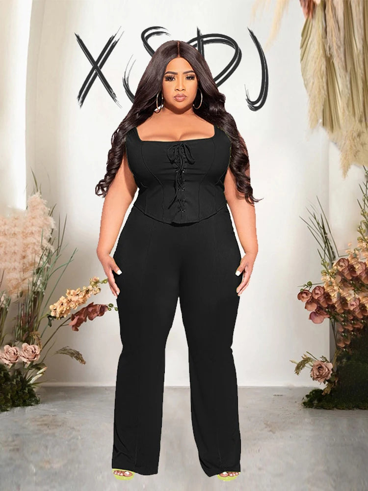 Sexy Outfit Clubwear Two Piece Set Women Summer Off Shoulder Top and Pants Bodycon Plus Size Clothing Dropshipping Wholesale