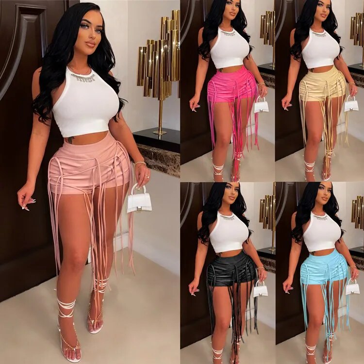 Sexy Women Summer Shorts High Quality Pu Leather Shorts Sexy PU leather pants low waist shorts for Women