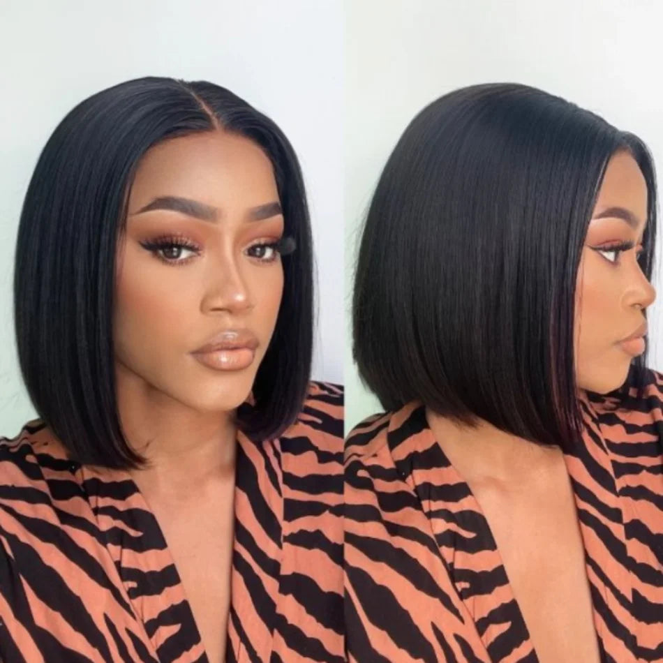 Unice Hair Short Bob Wig Pre Everything Wig 13x4 Glueless Lace Bleached Knots For Black Women Peruvian Frontal Wig