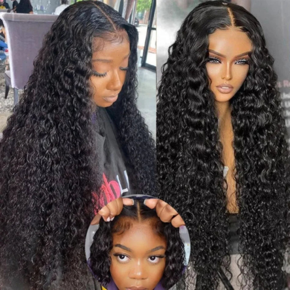 UNice Hair Bye Bye Knots Wig 7x5 Quick Glueless Lace Curly Wig for Black Women Pre Bleached Knots Plucked  Invisible Knots Wigs