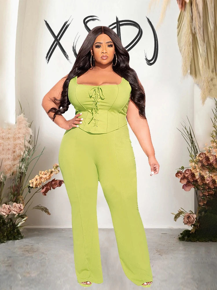 Sexy Outfit Clubwear Two Piece Set Women Summer Off Shoulder Top and Pants Bodycon Plus Size Clothing Dropshipping Wholesale