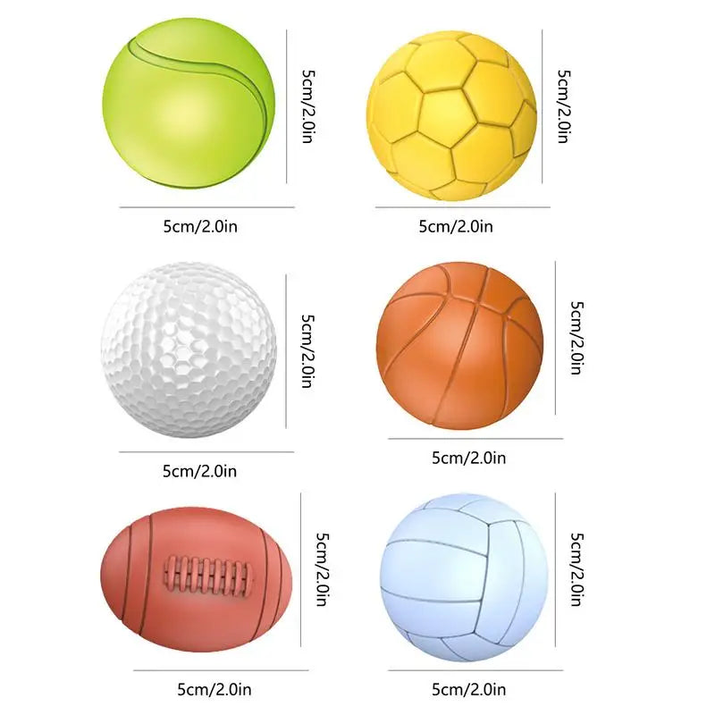 Mini Sports Balls Mini Soccer Ball Basketball Football 6Pcs Montessori Sports Toys Enhance Eye-Hand Coordination Sensory