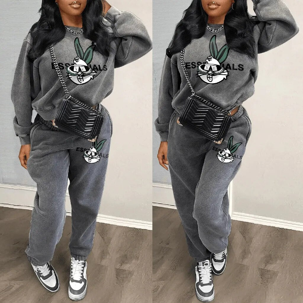 Women Fall Tracksuits Two Piece Pant Sets Winter 2023 Elegant Luxury Outfits Crop Tops 2 Piece Pant Sets Joggers Sweatsuits