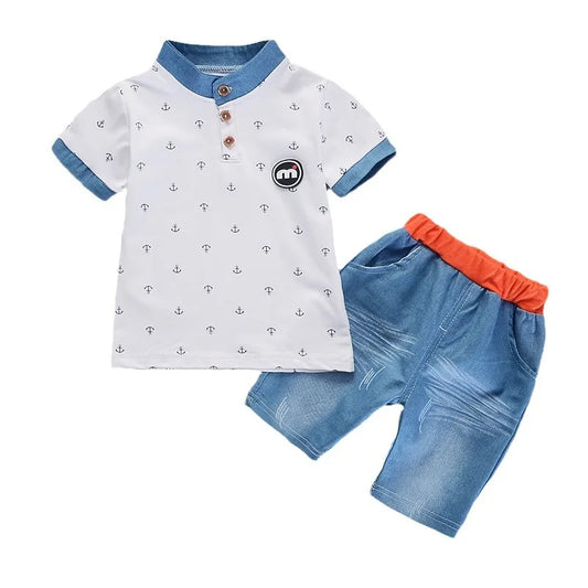 New Baby Boys Summer Clothes Suit Children Casual Shirt Shorts Infant Outfits Toddler Sports Costume Kids Tracksuits 2Pcs Set