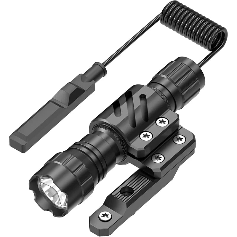 Tactical Flashlight 1200 Lumen LED Weapon Light with Picatinny Rail/Mlok Mount for Outdoor and Pressure Switch Included