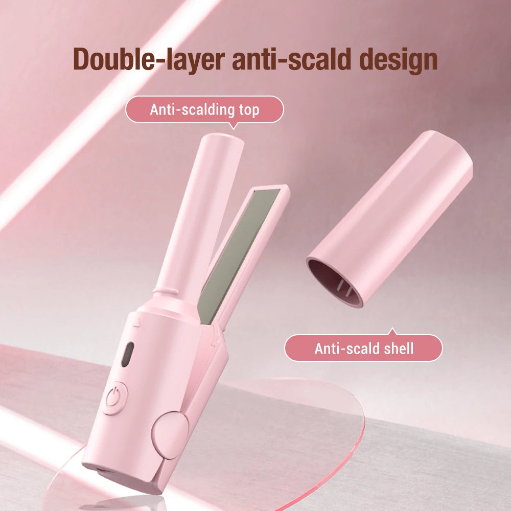 Portable Hair Straightener Hair Curling Machine Multifunctional Straight Hair Splint Curly Hair Styling Tool for Travel Women