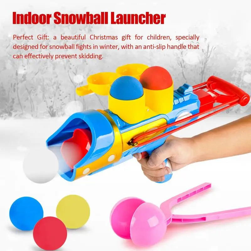 Outdoor Snow Ball Guns Winter SnowballBlaster Children Snow Play Toys Snow Ball Maker Tool Soft Ball Launcher Kid Toys