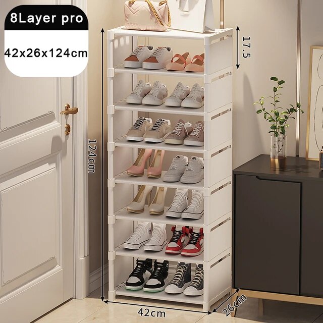 Shoe Rack Organize Multi-layer Wall Corner Space Saving DIY Shoe Shelf Adjustable Shoe Cabinet Entry Door Bathroom Organizer