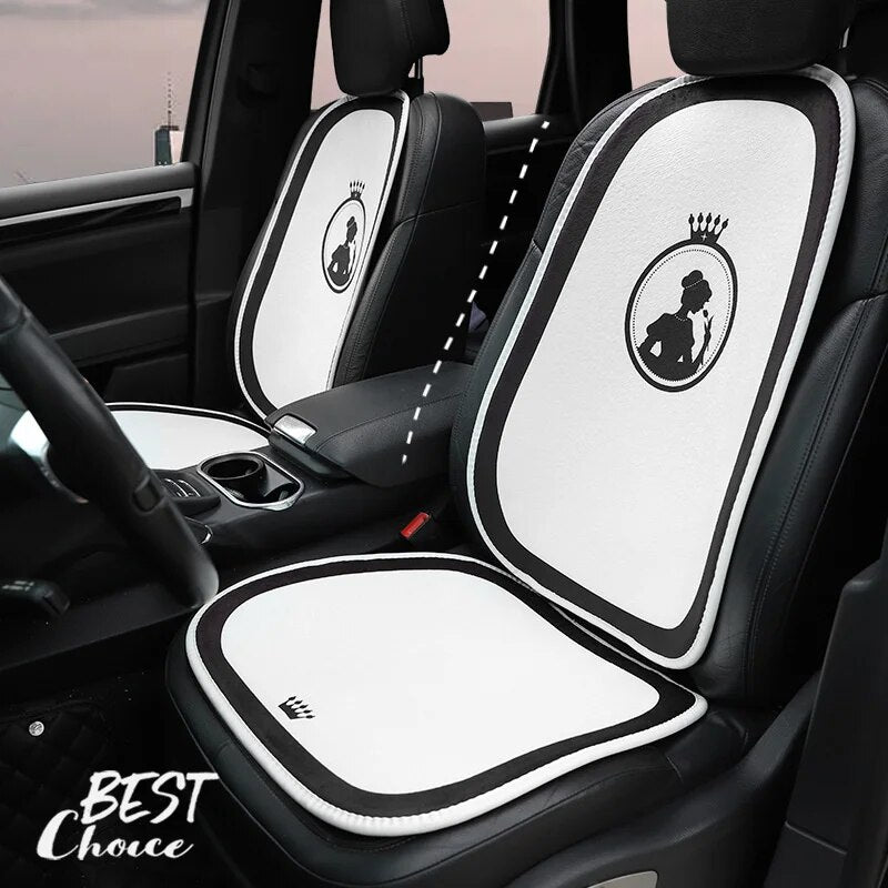 Winter Car Seat Protector Cover Set Universal Girls Goddess Interior Decoration Accessori Car Seat Cushion Cover For Women White