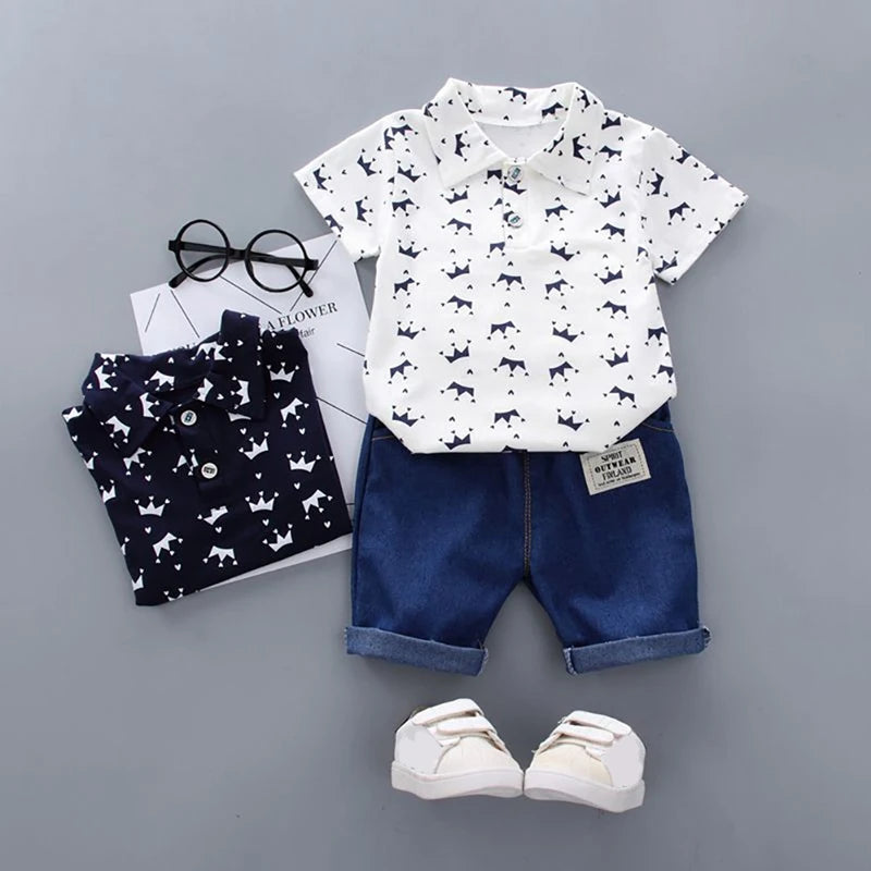 Summer Baby Clothes Set Children Boys Fashion Shirt Shorts 2Pcs Toddler Suit Casual Costume Infant Outfits Fashion Kid Tracksuit