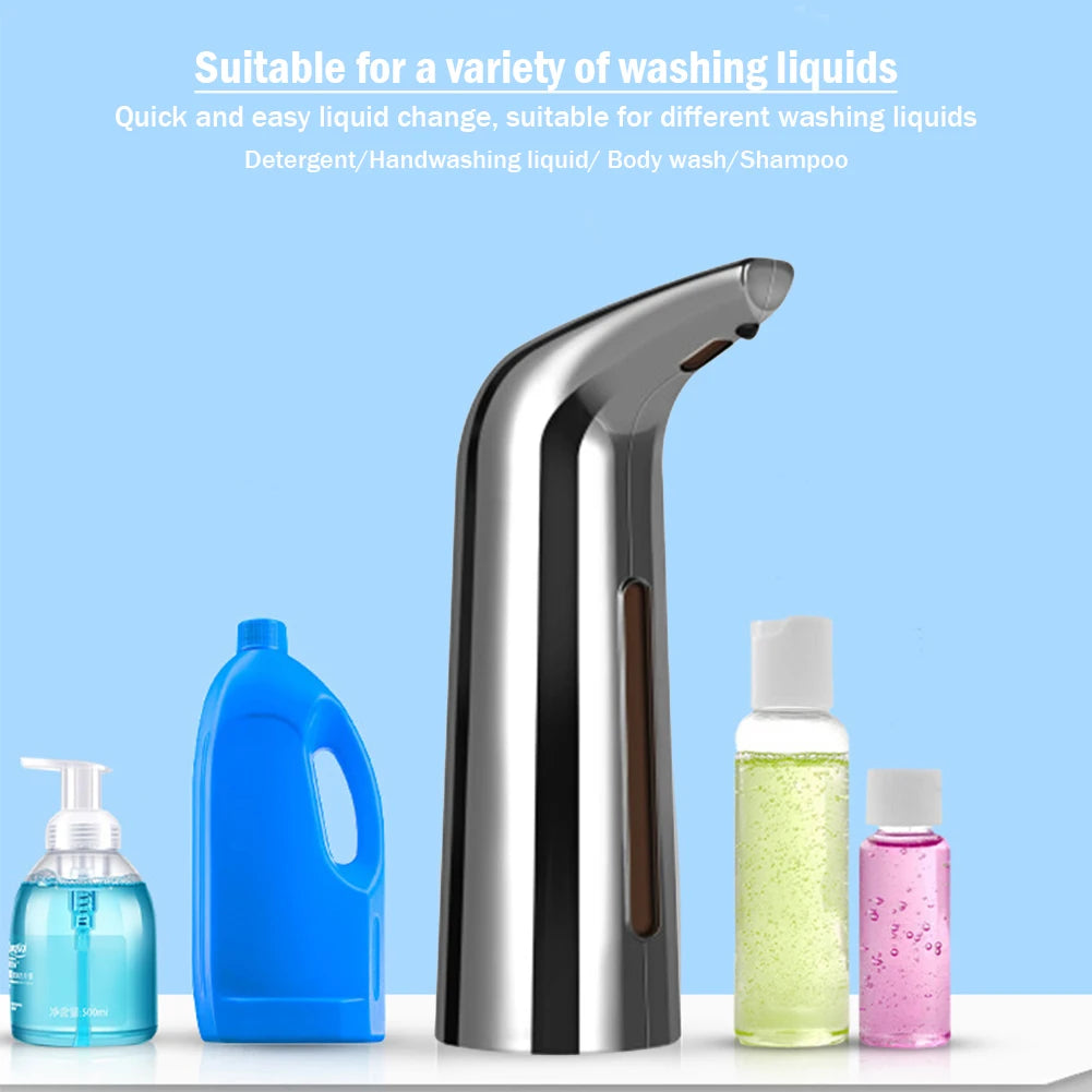 400ML Infrared Induction Automatic Soap Liquid Dispenser Kitchen Hand Sanitizer Machine Touchless Foam Dispenser for Bathroom