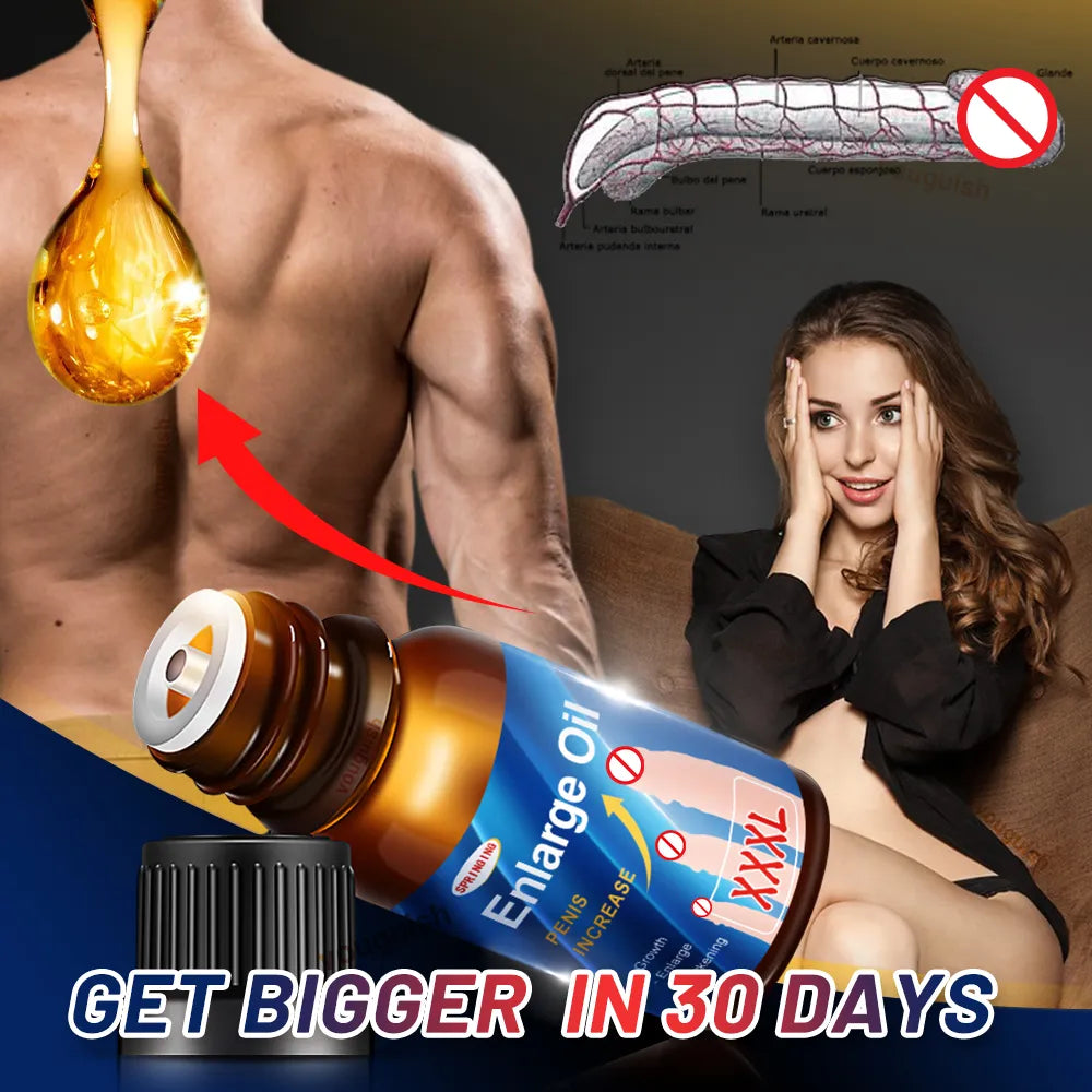 Penis Permanent Thickening Growth Man Massage Enlargement Oils Cock Erection Enhance Big Dick Enlarge Liquid Men XXL Enlargement