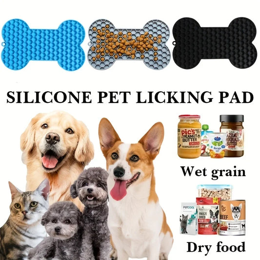 Silicone Licking Pad Pet Dog Lick Pad Bath Peanut Butter Slow Eating Licking Feeder Cats Lick Mat Feeding Dog Lick Mat