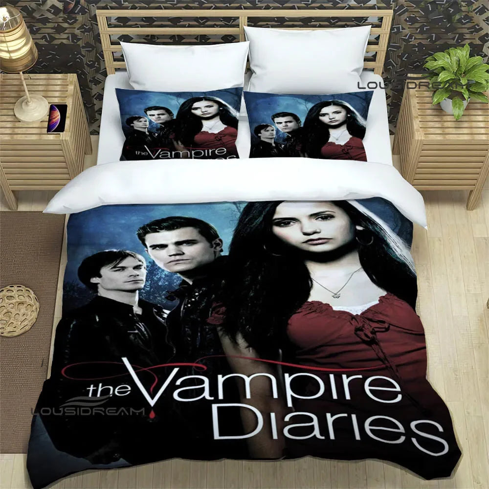 The Vampire Diaries Damon salvatore Bedding Sets exquisite bed supplies set duvet cover bed comforter set bedding birthday gift