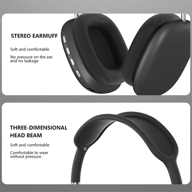 Original A9 Air Max Pro Wireless Bluetooth Headphones Noise Cancelling Mic Pods Over Ear Sports Gaming Headset For Apple