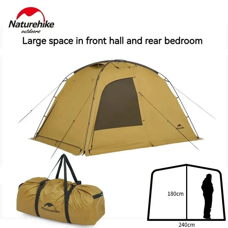 Naturehike Dome Tent 4-season Lightweight Modified Double Layer Tent 2-4 Person Waterproof Family Outdoor Camp Travel Tent