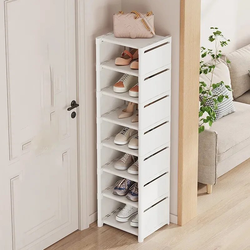 Shoe Rack Organize Multi-layer Wall Corner Space Saving DIY Shoe Shelf Adjustable Shoe Cabinet Entry Door Bathroom Organizer