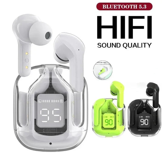 Wireless Bluetooth Earphone BT30 Transparent Headphones with Digital Display Noise Canceling Headset Gaming Earbuds bt30