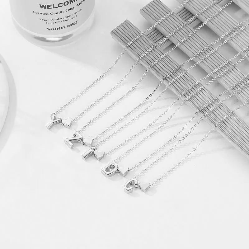 New Style Silver Color A-Z Letter Necklace For Women Creative Simple Punk Link Chain Necklaces 2022 Fashion Jewelry Gifts